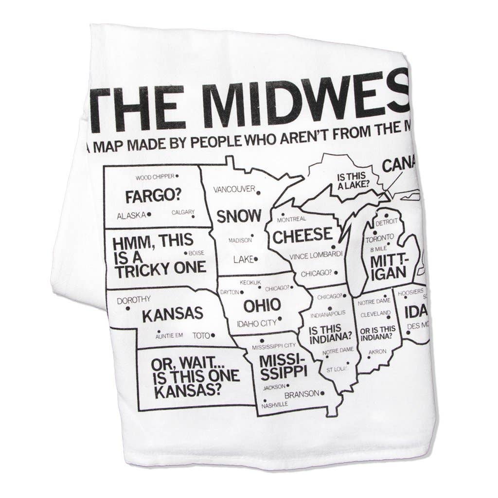 Tea Towel - Midwest Map | LoCo WisCo
